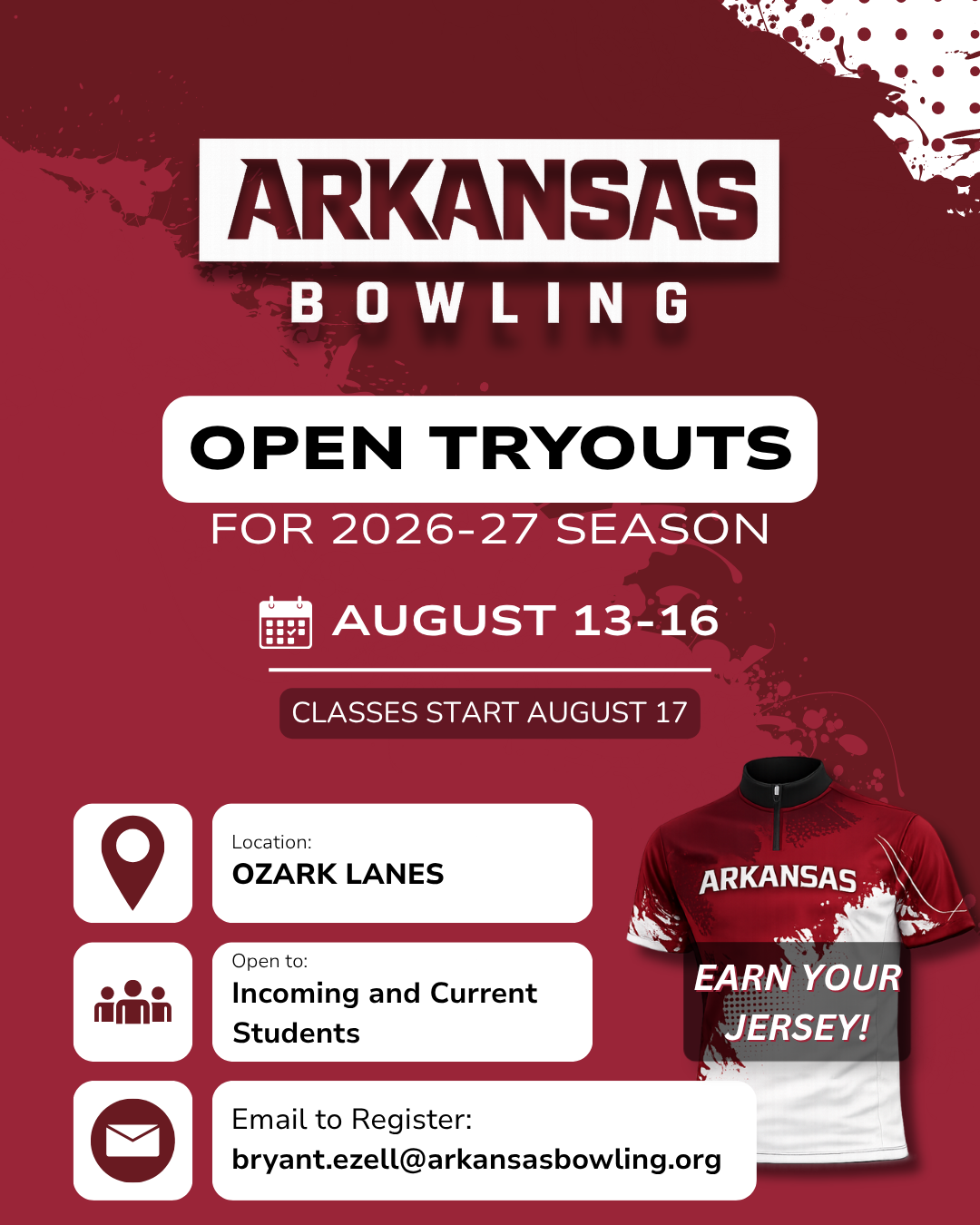 Razorback Bowling Tryouts Flyer